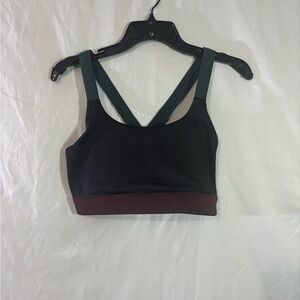 ZYIAWomen's Black and Brown Sports Bra
